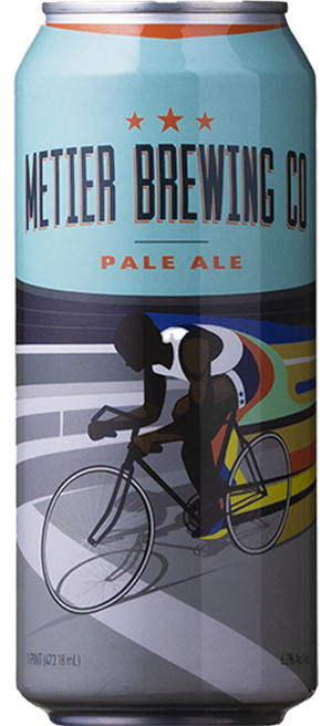 A can of Metier Pale Ale beer.